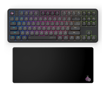Klawiatura  przewodowa Dark Project ALU87A Onionite V2 Wired Black G3MS Hot-Swap RGB + podkładka